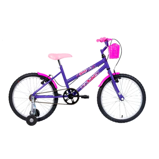 Bicicleta Aro 20 Feminina Infantil MTB Girl Com Roda Lateral Tridal Bike