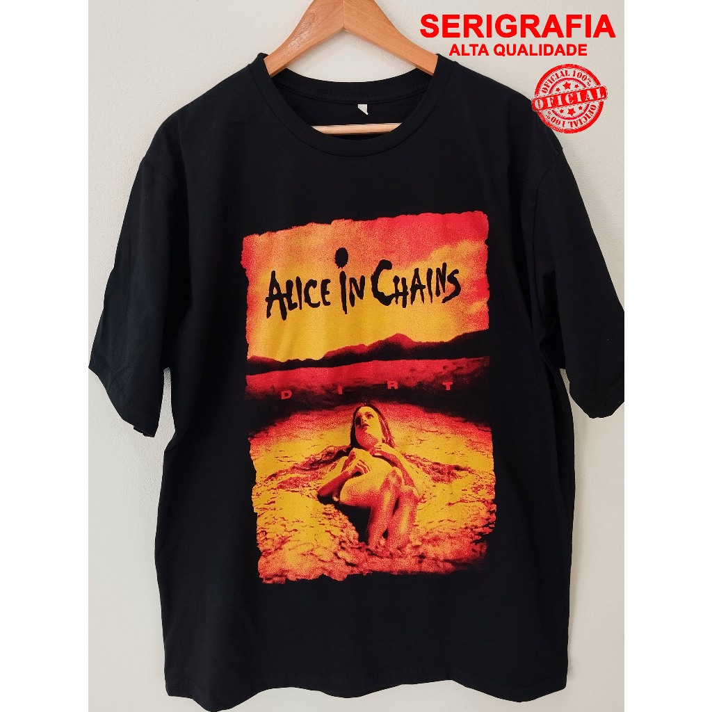 Camiseta Alice in Chains Dirt Camisa de Banda Rock Grunge - Linha ...
