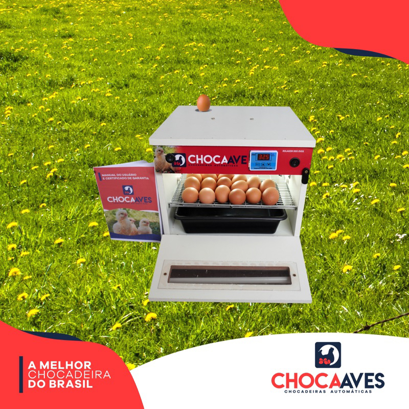 Chocadeira BIVOLT COM OVOSCÓPIO de 36 a 42 Ovos automática e digital ...