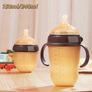 Mamadeira Anti-cólica 150ml/240ml | Silicone Grau Alimentício + Resistente a -20°C~120°C | 0-36 Meses em Oferta na Shopee