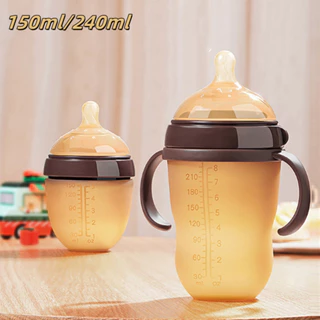 Mamadeira Anti-cólica 150ml/240ml | Silicone Grau Alimentício + Resistente a -20°C~120°C | 0-36 Meses em Oferta na Shopee