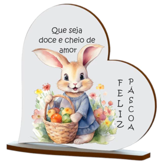 Kit 12 Lembrancinhas Coelho De Páscoa Mdf Br Impressão colorida Mod 08 em Oferta na Shopee