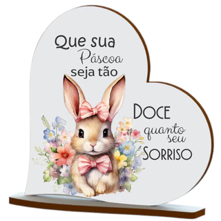 Kit 12 Lembrancinhas Coelho De Páscoa Mdf Br Impressão colorida Mod 12 em Oferta na Shopee