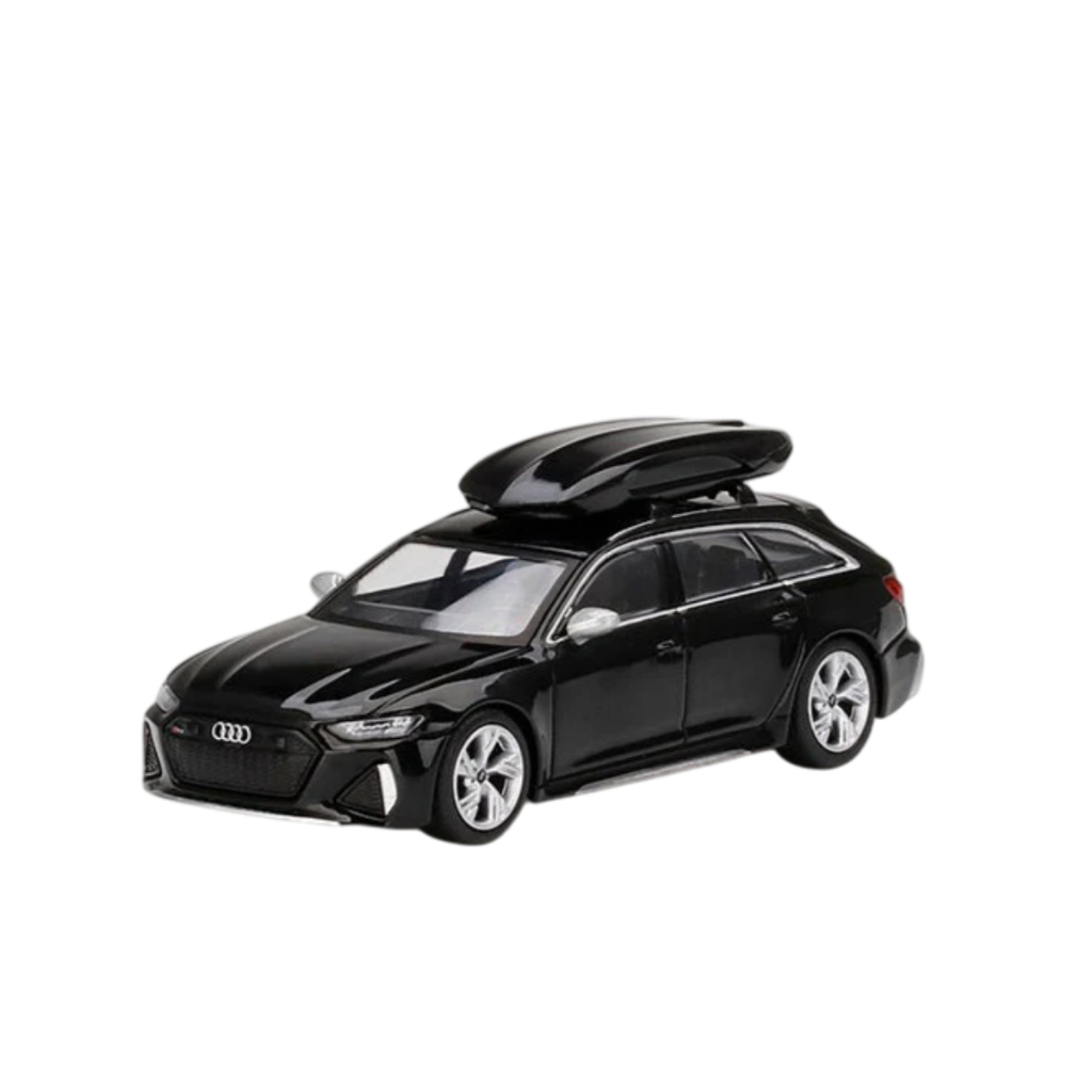 MINIATURA MINI GT AUDI RS 6 AVANT MYTHOS BLACK METALLIC W/ ROOF
