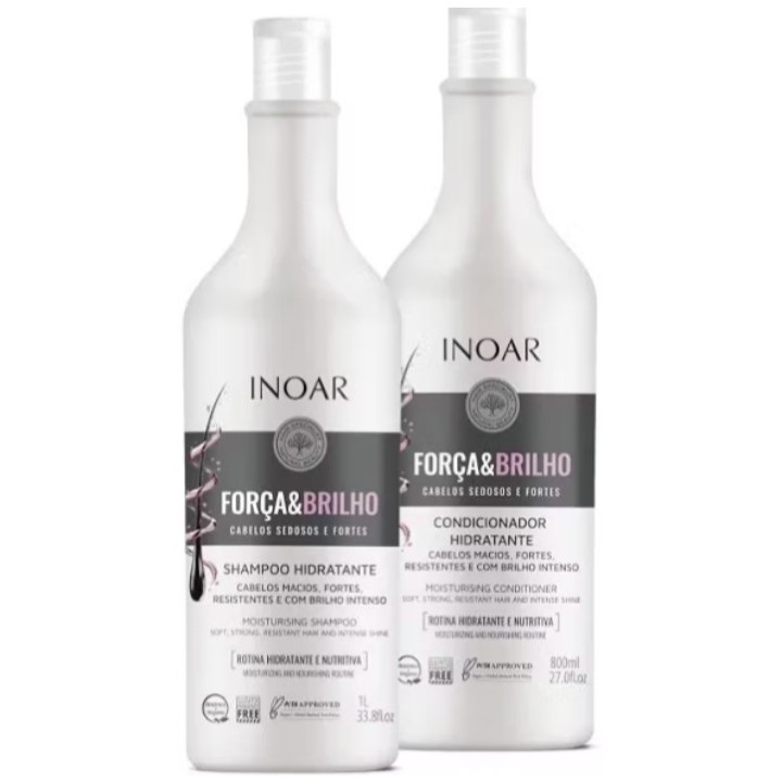 Inoar Kit Força e Brilho Shampoo 1L e Condicionador 800ml | Shopee Brasil