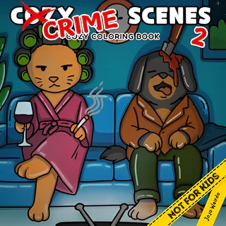 Cozy Crime Scenes Vol 2 - 40 Desenhos para colorir  em FOLHAS SOLTAS A5 + Acetato-NÃO É ENCADERNADO em Oferta na Shopee