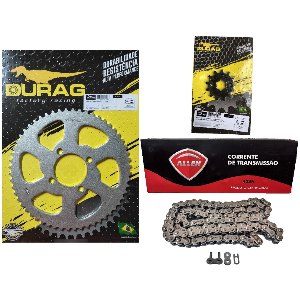 Kit Relação Trilha Xtz 125 (Passe 428) - 56 X 13 | Shopee Brasil