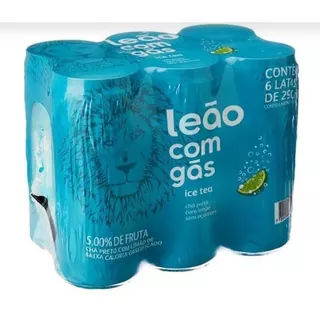 Chá Leão com Gás Ice Tea Pack Tradicional ou Sem Açúcar