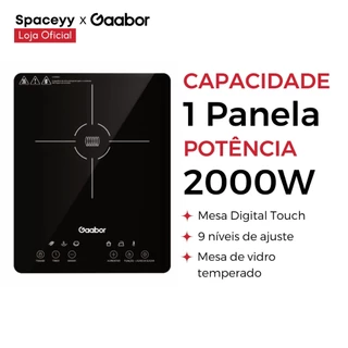 Cooktop Elétrico Gaabor Por Indução 2000w 1 Boca Touch Screen 220v