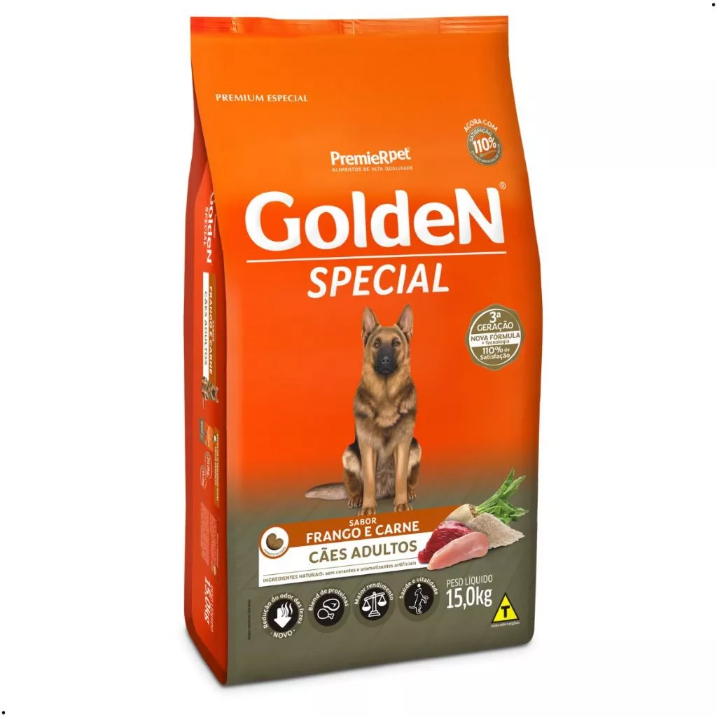 Imagem do produto Ração para cachorro Ração para Cachorro 15kg Ração Golden Special Ração Golden 15kg Frango e Carne no catálogo Master Pet