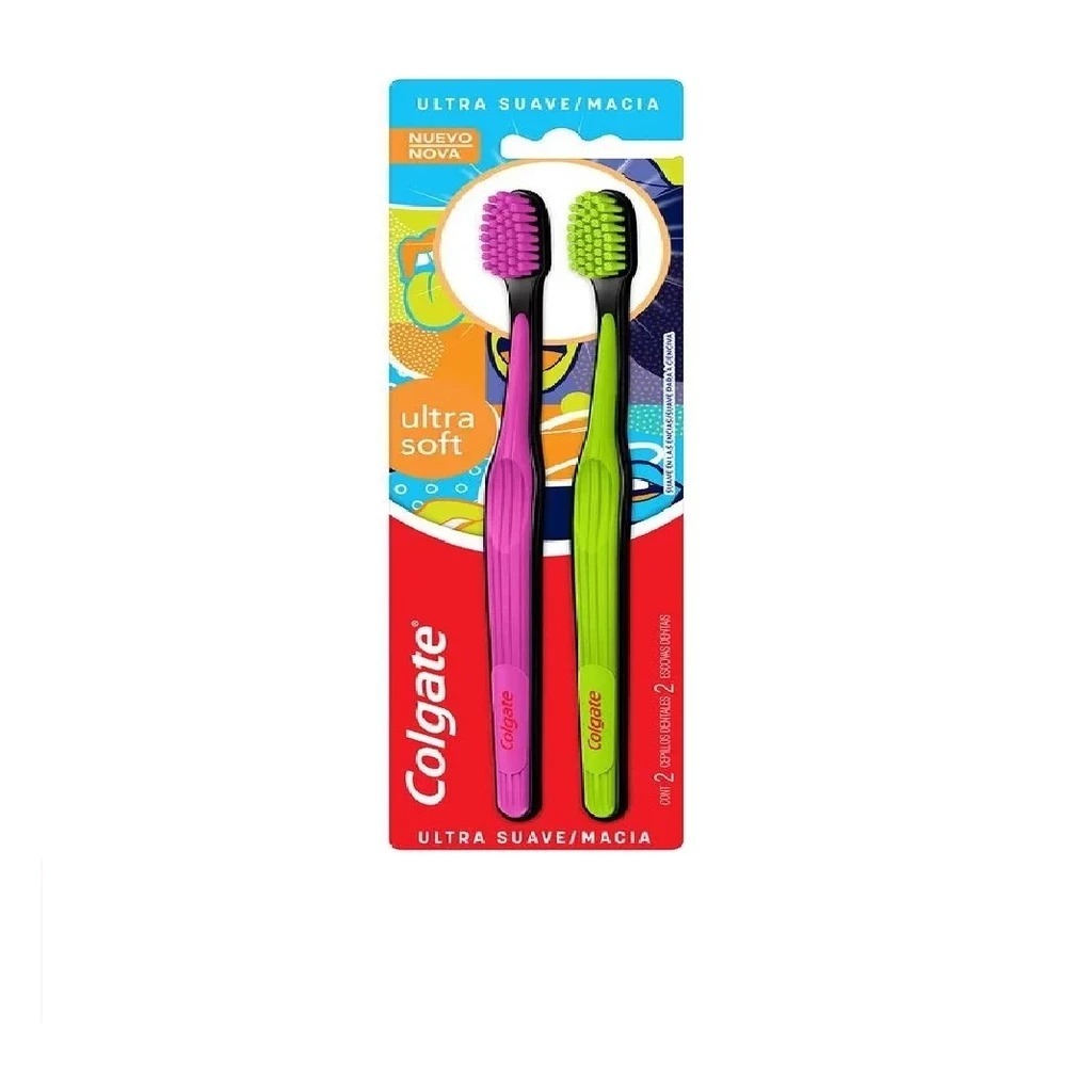 Escova Dental Colgate Ultra Soft 2 Unid - Colgate ultra suave/macia ...