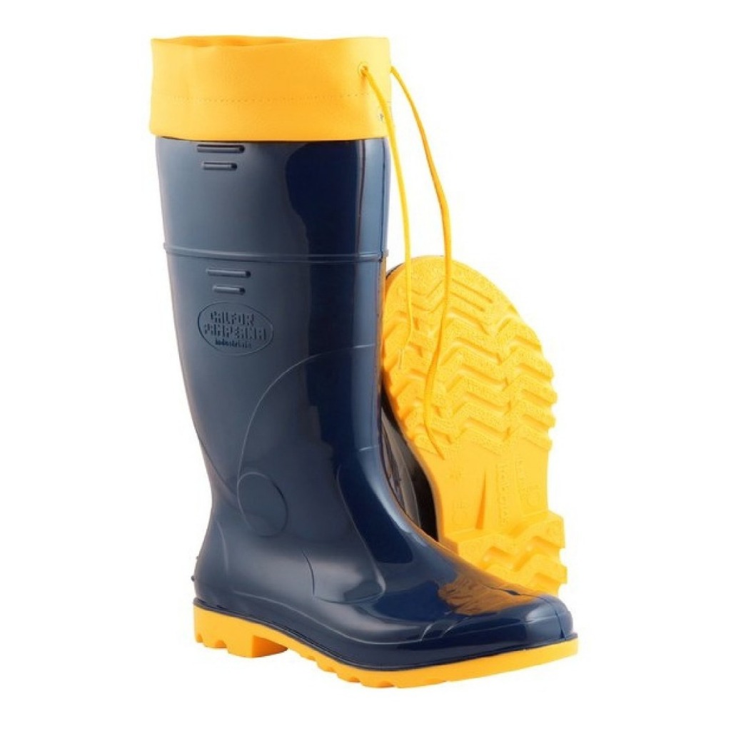 Bota Borracha Tipo Leguas Pvc Cano Longo Forrada Perfeita CALFOR PAMPEANA