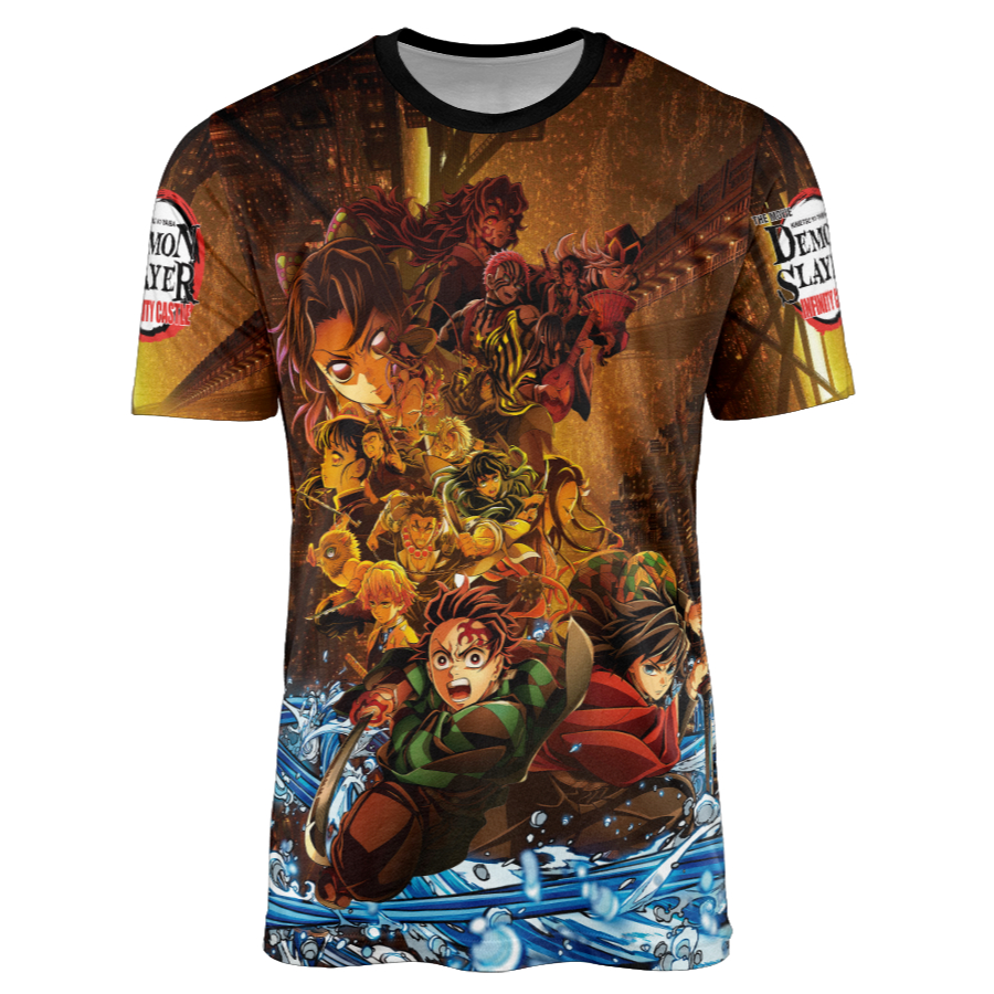 Camisa Anime Filme Kimetsu No Yaiba Castelo Infinito Infinity Castle Demon Slayer Nezuko Tanjiro Tomioka Shinobu Mitsuri