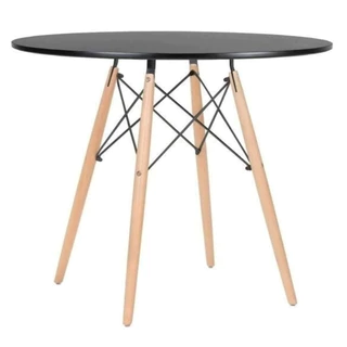 Mesa De Jantar 110cm Eames Tampo Redondo
