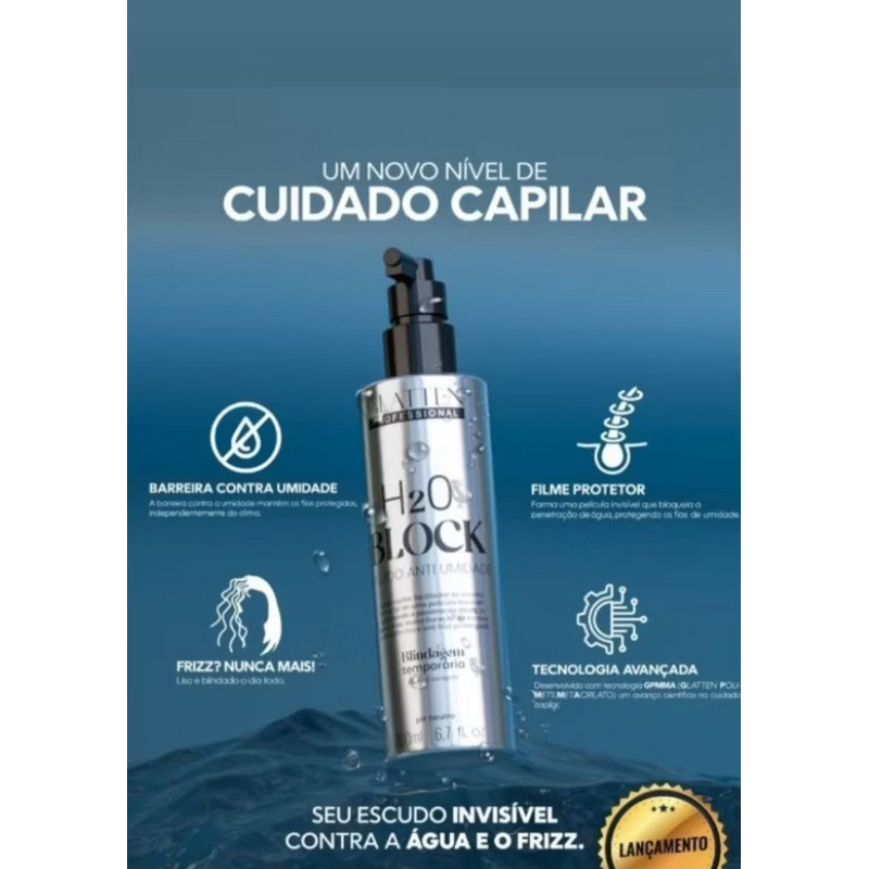 Fluido Anti Umidade - H2O Block - 100ml Bloqueador Umidade e Frizz ...