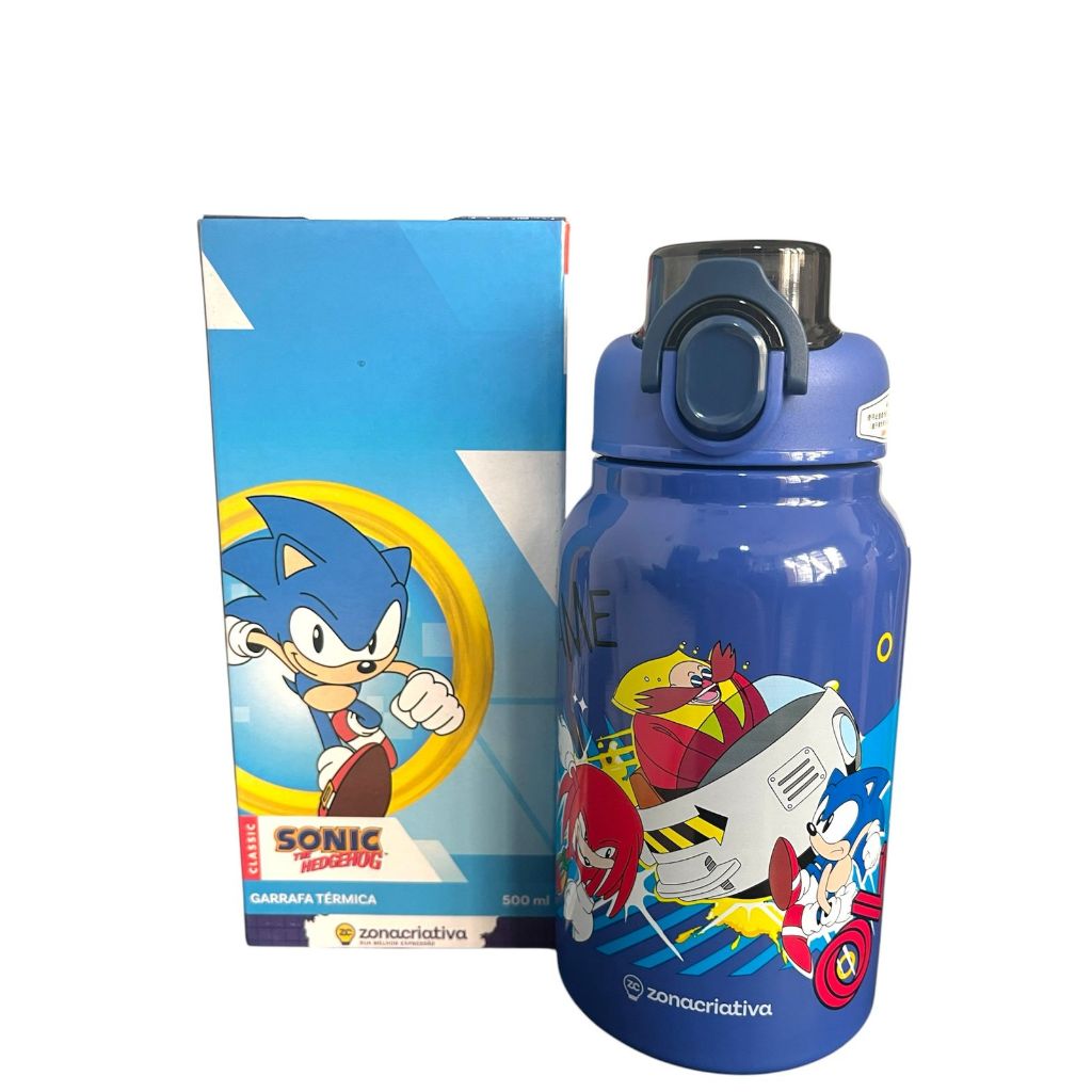 Garrafa Jupiter Sonic 500 ML Oficial Sega Geek Presente | Shopee Brasil