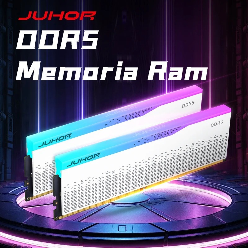 Memória Ram DDR5 JUHOR 32GB RGB 16GBX2 6000MHz White | Shopee Brasil