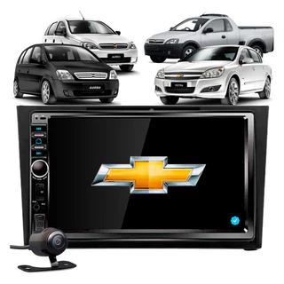 Central Multimidia Corsa Meriva Vectra Montana Espelha Android IOS Bluetooth + Moldura + Câmera Ré