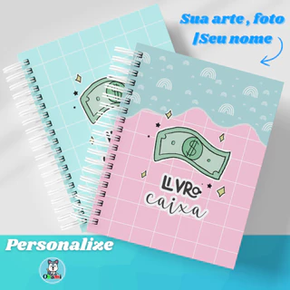 Caderno Livro de caixa Personalizado Barato Logo Controle financeiro controle caixa Entrada e saída