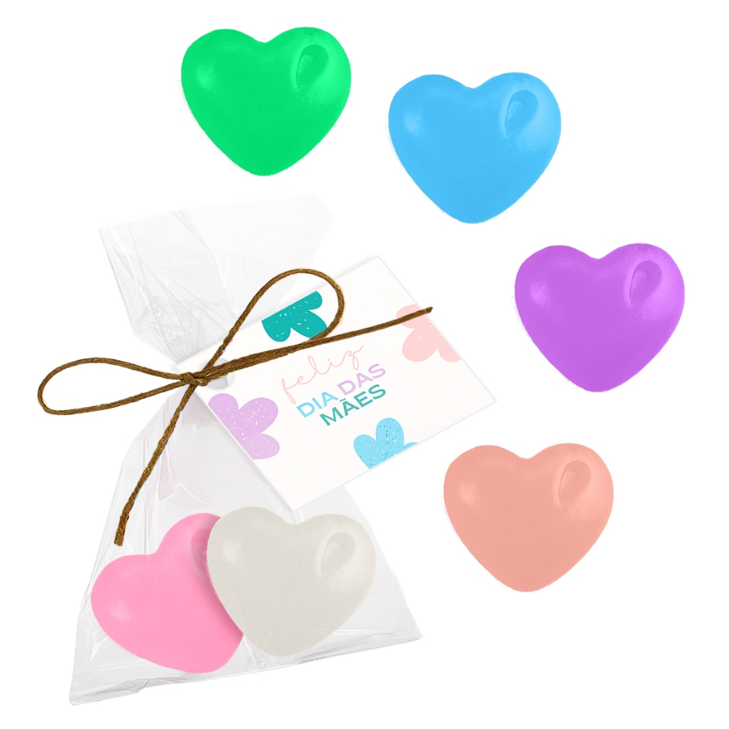 KIT com 10, 25 ou 30UN Lembrancinha de Dia Das Mães Sabonetinhos Perfumado Coração Mimo Cliente Loja em Oferta na Shopee