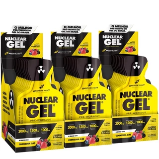 Kit 3x Pre Treino Nuclear Rush Gel - 30 Sachês Bodyaction