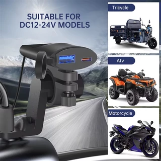 Carregador e Suporte Para Motocicleta 30W 3.4A USB 12-24V de Carregamento Rápido Kapbom KA-C911
