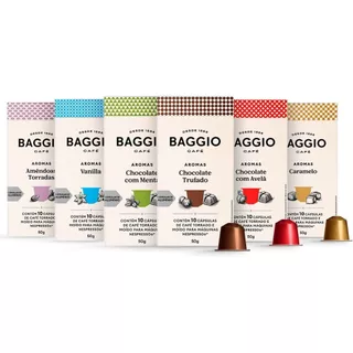 Kit de Cápsulas de Café Experience Baggio Café, compatível com Nespresso, contém 60 cápsulas em Oferta na Shopee
