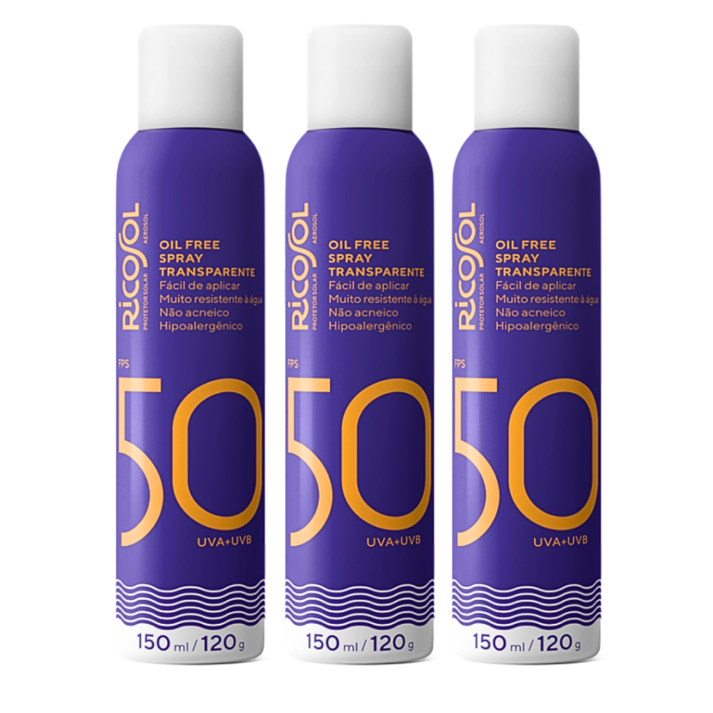 Protetor Solar Spray Aerosol Ricosol FPS 50 150ml | Shopee Brasil