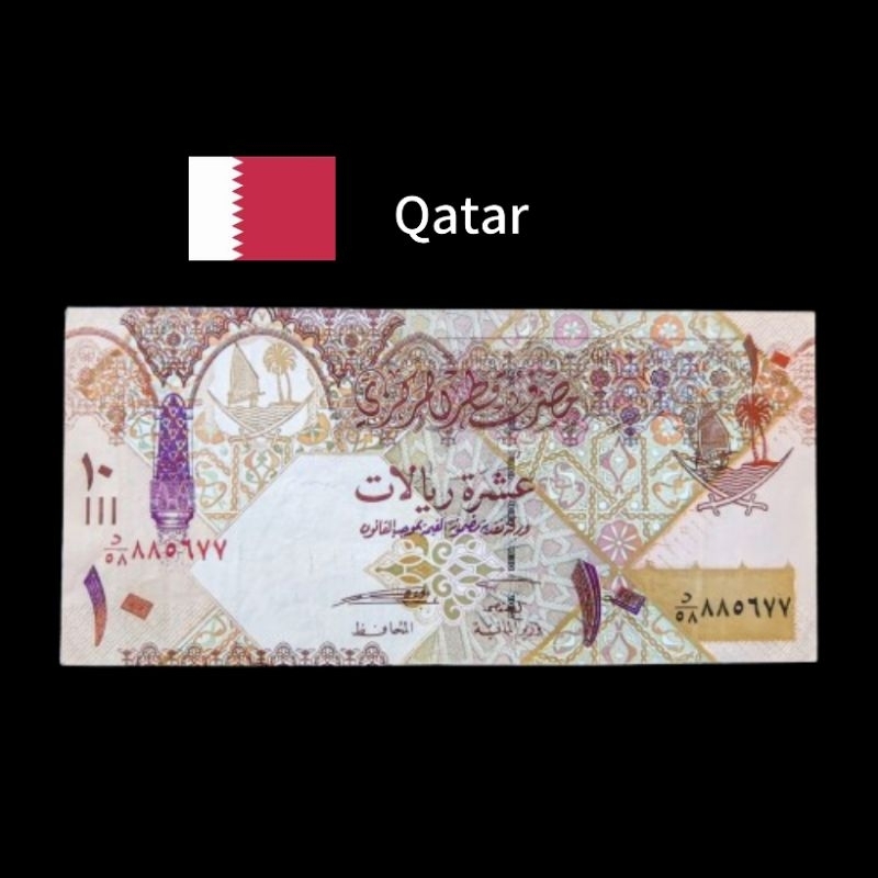 Cédula de 10 Rials do Qatar Escassa Mbc ( Ótima Conservação) | Shopee ...