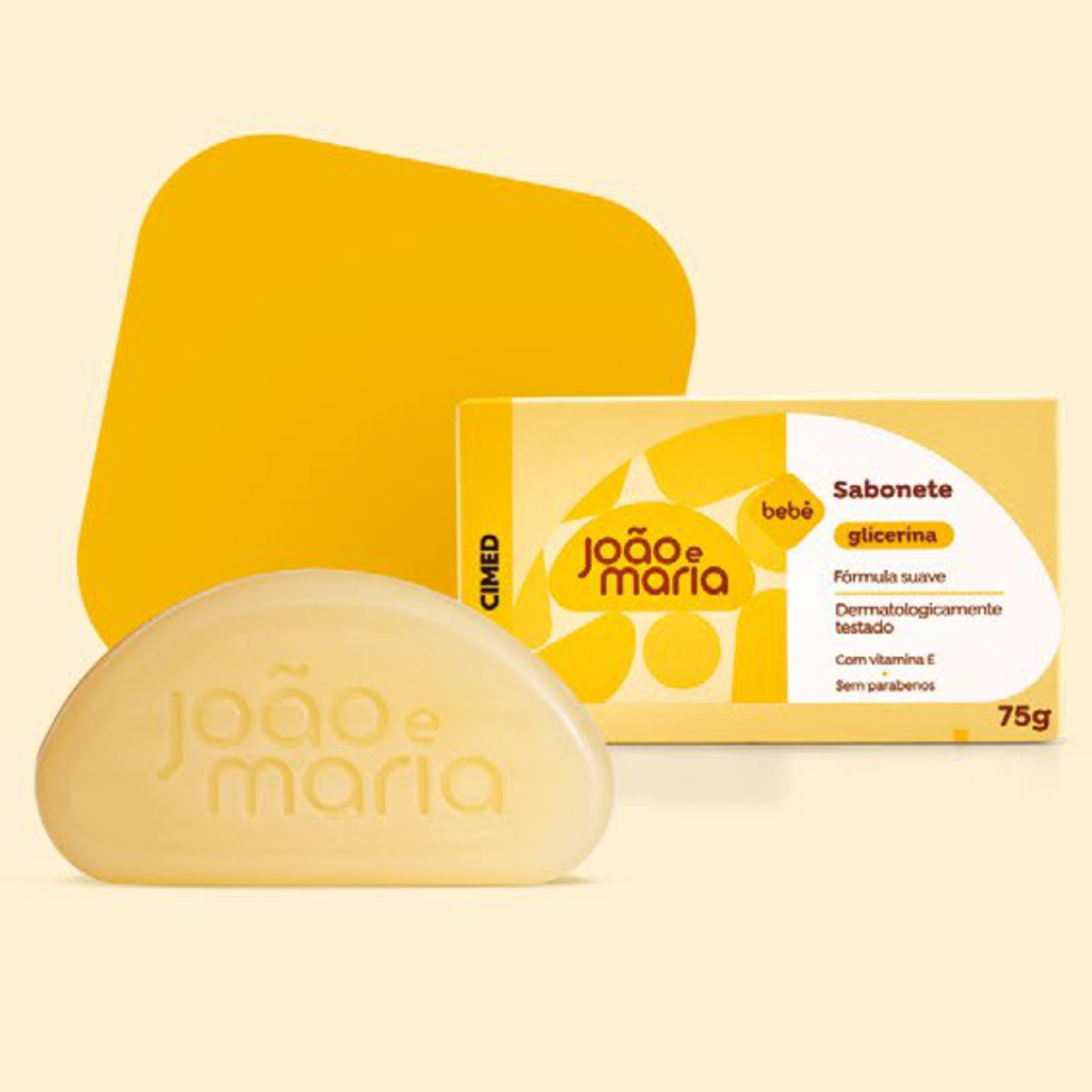 Sabonete em Barra João e Maria Bebê Glicerina 75g – Limpeza Suave e ...