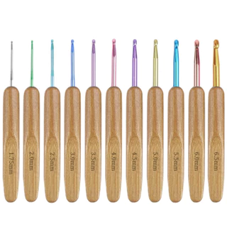 Agulha De Crochê Com Cabo Em Madeira - Bambu 1 unidade- Nybc em Oferta na Shopee
