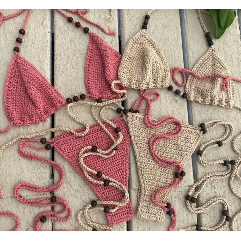 Biquínis de Crochê com Missangas