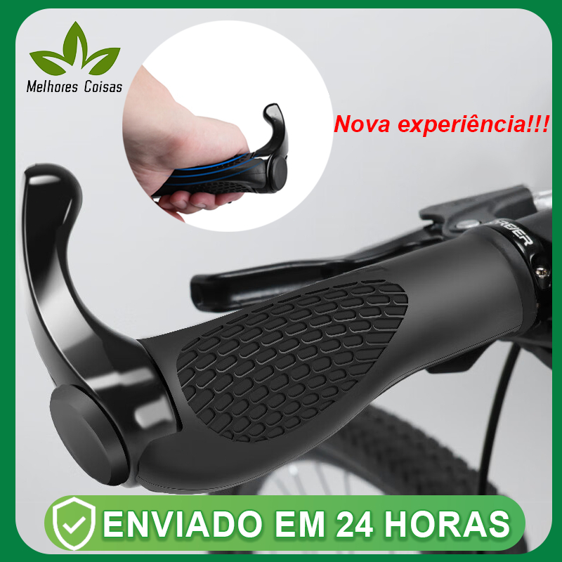 Bar End Manopla Anatomica Guidão Bike Bicicleta Preto