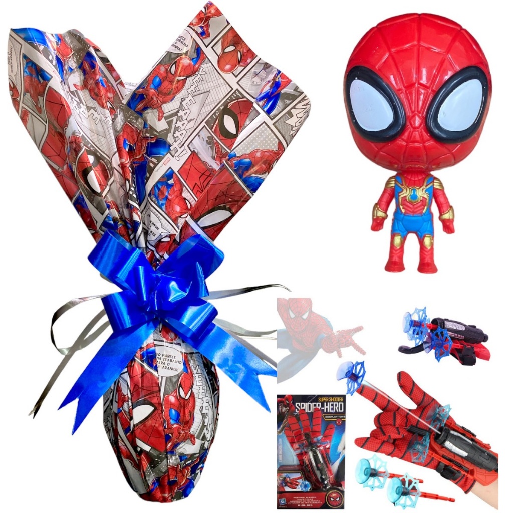 Ovo De Pascoa Menino 500g Grande Surpresa Kit Boneco E Luva Homem ...