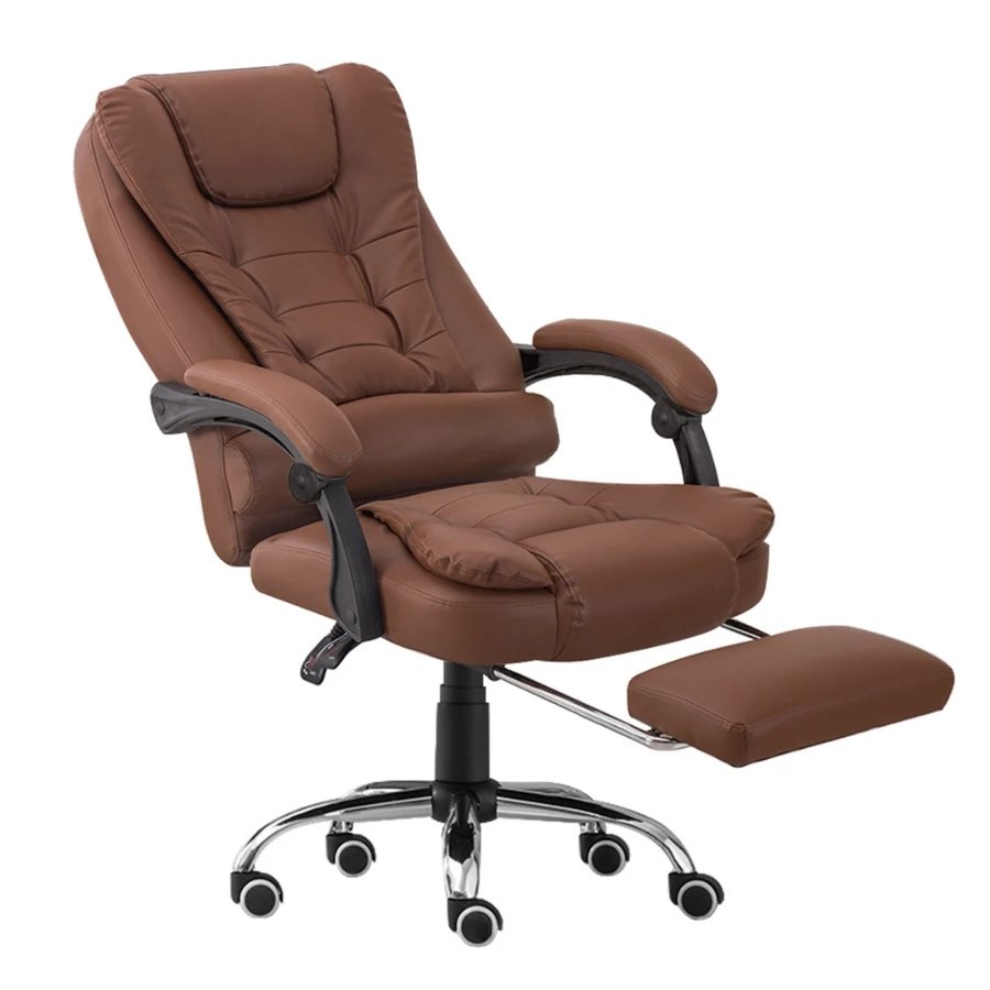 Cadeira de escritório presidente, cadeira de home office com apoio para os pés e encosto ajustável