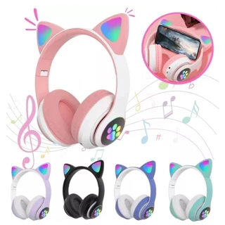 fone gato Fone De Ouvido carinha Sem Fio Bluetooth Com Orelhas De Gato X4 em Oferta na Shopee