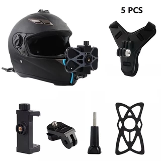 Suporte Câmera Celular Gopro Para Capacete Posição De Queixo