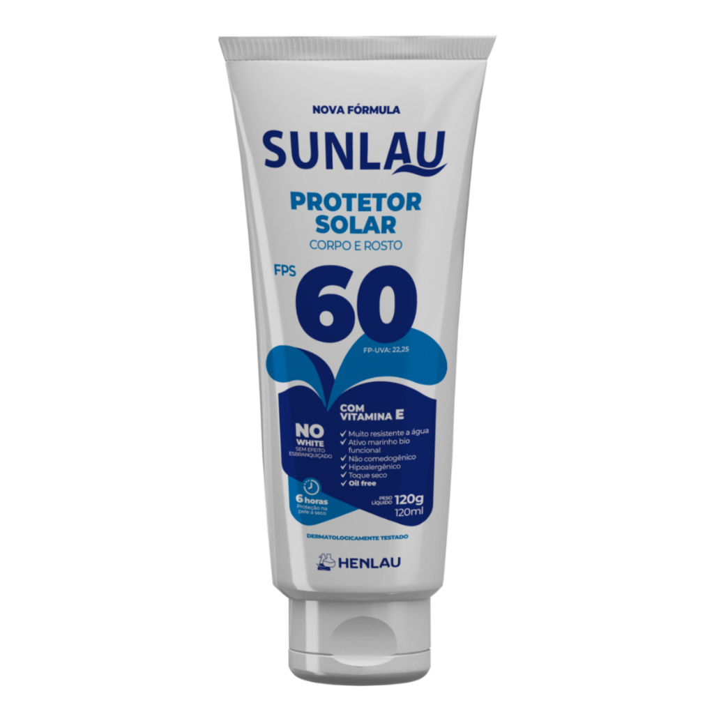 Protetor Solar 60 Fps Corpo e Rosto Sunlau 120g Uva/uvb | Shopee Brasil