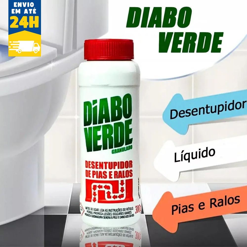 DIABO VERDE GRANULADO 300GR SUPER DESENTUPIDOR | Shopee Brasil