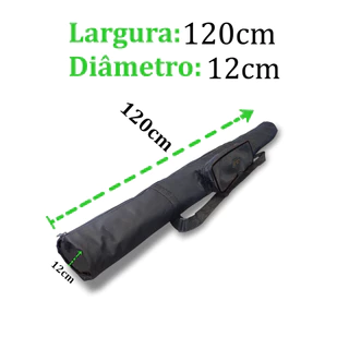 Capa De Varas Guarda-Sol e Carabina 1,20m Preto Reforçada