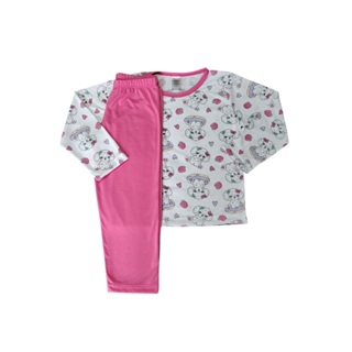 Kit Sortido 4 Peças (2 conjuntos) Pijama Inverno Infantil Menina em Oferta na Shopee