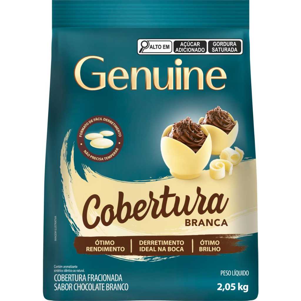 Genuine Gotas Cobertura Fracionada Chocolate Branco 2,05kg C