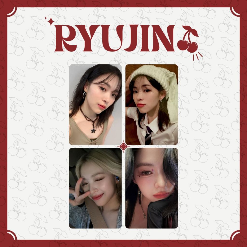 RYUJIN - Set 4 Photcards Fanmade Frente e Verso | Shopee Brasil