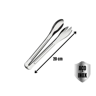 Kit 3 Pegador de Salada Pegador Multiuso Pães Massas Pegador Aço Inox