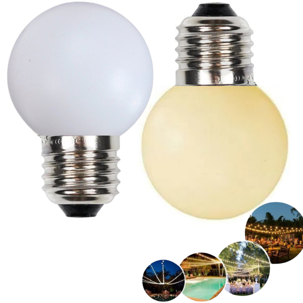 Kit 30 Lâmpada Bolinha 2,5w 220v 3000k Branco Quente Com Nota Fiscal