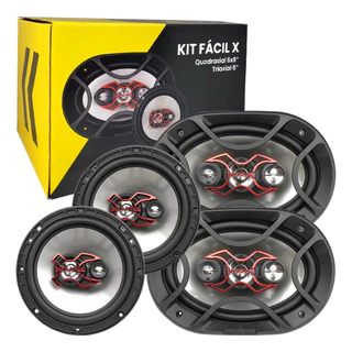Alto Falante Bravox Kit Facil X 6 B3x60x + 6x9 B4x69x 240w em Oferta na Shopee