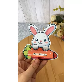 Lembrancinha para Páscoa / Coelho  - Cartão Batom Páscoa - (Não acompanha Chocolate) em Oferta na Shopee