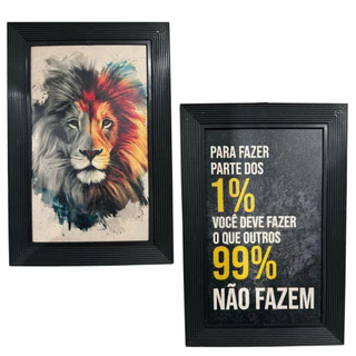 2 Quadros decorativos com moldura tamanho 28 x19 com fita dupla face