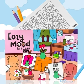 Livro de Colorir Comfy Goods Rosa Meninas Folhas 180G Caderno de Desenho Pintura Coloring Book em Oferta na Shopee