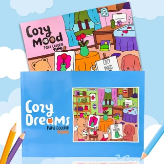 Livro de Colorir Cozy Dreams Goods Folhas 180G Caderno de Desenho Pintura Coloring Book em Oferta na Shopee